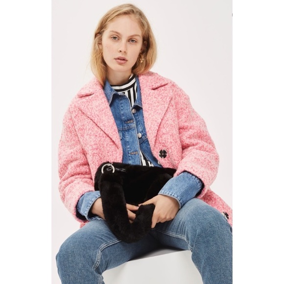 topshop boucle cocoon coat